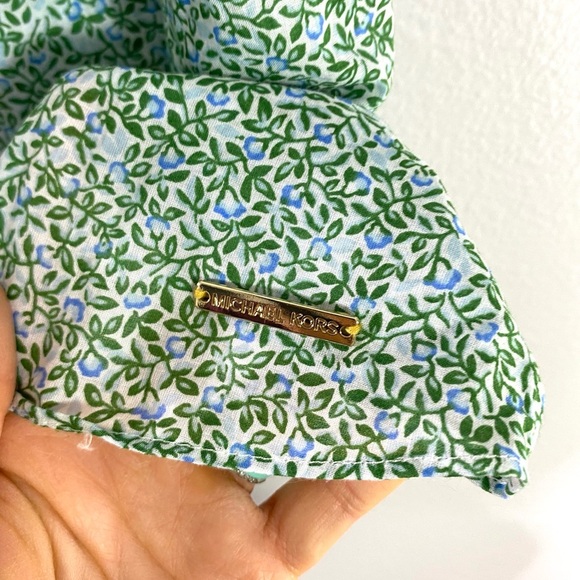 Michael Kors Women's Cotton Cold Shoulder Tiered-Sleeve Top Floral Size Small - Picture 5 of 8